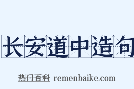 长安道中造句是什么意思的图片